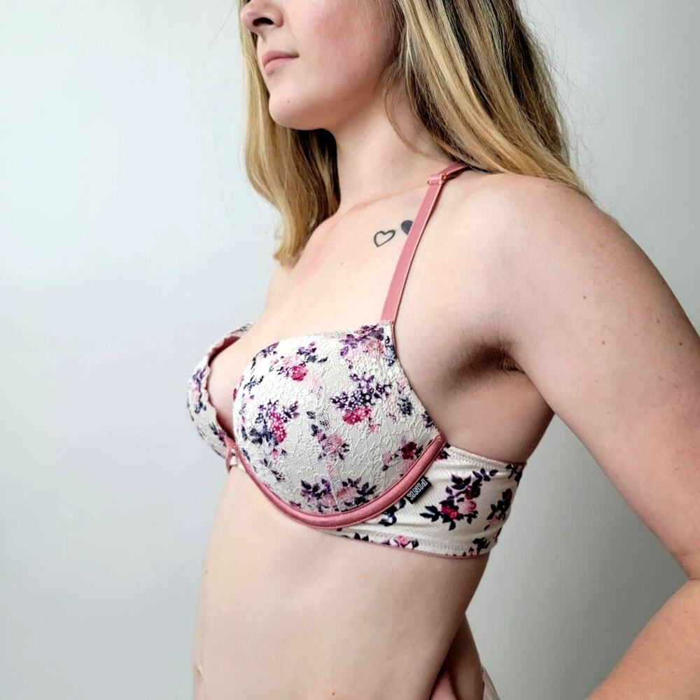 Victoria's Secret Lace Floral Push Up Bra - 34C - Picture 3 of 7
